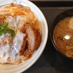 松屋 - ロースかつ丼(みそ汁付き)