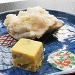 割烹 ささ川 - 焼物：鰆卯の花焼き コーンくるみ寄せ