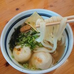 本場かなくま餅 福田 - 麺のリフトアップ