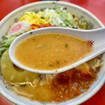 赤湯ラーメン 龍上海 - からみそ冷やし中華スープ