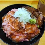 Rosuto Bifu Hoshi - ローストビーフとステーキのハーフ丼♪