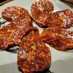 炭火焼肉　萬大 - 上サガリ定食(1000円)　お肉