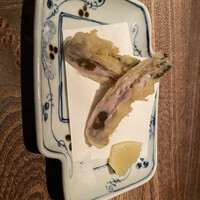 食幹 渋谷 - 牡蠣の天ぷら