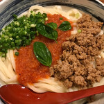 足柄古道万葉うどん - トマトだれの肉みそうどん(大盛り(季節のうどん・平日限定))