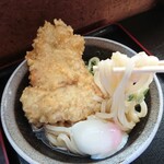 Teuchi Udon Shimizuya - 麺のリフトアップ