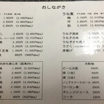 魚しげ - 店内メニュー