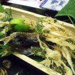 月波 - 山菜天婦羅・鮎の塩焼き