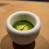 鮨 いつみ - 2021.9 お塩のアイスと冷たい抹茶のアフォガート