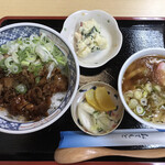 Tokiwa Shokudo - 美味醬汁牛肋飯（小烏冬麵套餐）