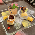 土の中のＳalad - 冬瓜のコンポート、焼きナスのベイクドチーズケーキ、カボチャのアイスクリーム