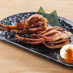 Grilled squid and geso