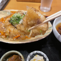 和食　山崎 - 天然ひらめの揚げ出し。美味し。