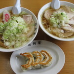 青竹手打ラーメン 日向屋 - 3か月振りに､ﾄﾞﾝﾌﾞﾘが2つ並んだ！