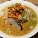 Asahikawaramembangaichi - 味噌ラーメン・もやしトッピング(胡麻、胡椒、一味唐辛子いっぱい)