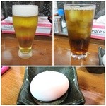 立ち飲み処 - 生ビール￥400・ウーロンハイ￥300・ゆで卵￥50