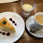 風のキッチン - チーズケーキ、プリン、ホットコーヒー