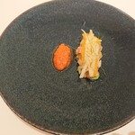 Ristorante Fontana - 石鯛とナッツのタルタル(アンディーブとコリンキー)ガスパチョソース