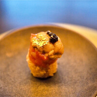 鮨 四 - トロタク 雲丹のミルフィーユ