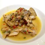 エクアトゥール - アズキハタのロティ、江戸前アサリと黄柚子のナージュ