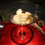 エクアトゥール - ホタテのプリンとムラサキ雲丹、毛ガニのカクテル仕立て