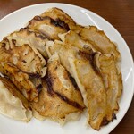 ぎょうざの店 ひょうたん - フライパンで焼いた餃子