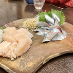 Isojima - ○帆立の刺身＆秋刀魚の刺身様