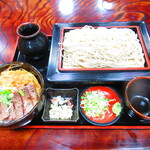 Sarashina Soba Isogiri - 期間限定・牛ももステーキ丼もりセット　８６０円（税込）【２０２１年９月】