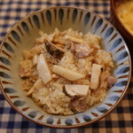 柚木元 - 取り分けて翌晩にはマツタケご飯を炊きました