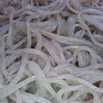 遊里庵 - 高原もりそば￥700＋大盛り￥250の北早稲メインの十割蕎麦（H24.11.11撮影）