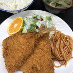 竜宮ラーメン - 「アジフライ定食」税込650円(^-^)