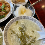味府 中華居酒屋 - 中華玉子スープ/ 搾菜/ 杏仁豆腐