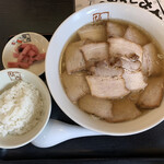 喜多方ラーメン 坂内 - 焼豚ラーメン　サービスライス