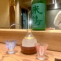 京味 もと井 - 順番にお酒をいただきます