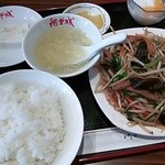 阿里城 - ニラレバー炒めセット