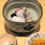 明石の鯛と剣先イカ