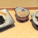御幸町 田がわ - 牛肉しぐれ煮　ちりめん山椒　香の物