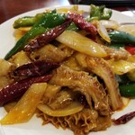 中国家庭料理 楊 - 牛ハチノス炒め。