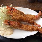 わ楽 - 有頭海老フライ  大きいの3尾！タルタル付き  R3.9.30