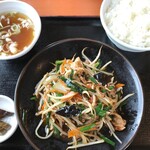 中華市場 炒 - '21/09/30 肉ニラ炒め定食（税込935円）