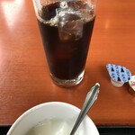 中華市場 炒 - '21/09/30 杏仁豆腐＆アイスコーヒー