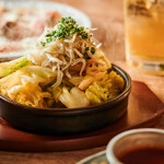 Anchovy cabbage with kettle-fried whitebait