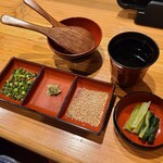 Nodoguro Meshi Hompo Itaru - 薬味、吸い物、香の物