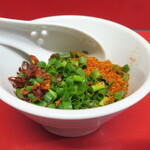 ラーメン二郎 - 待ってる間にカスタマイズ♪