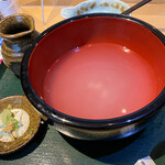 権兵衛 - 蕎麦湯ならぬ、つけ汁の釜湯割りが美味