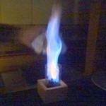 奈る実 - 炎をあげるヒレ酒