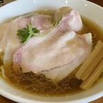 らあめん サンド - 鶏そば、チャーシュー煮卵トッピング