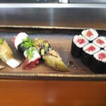 玄海鮨 - 追加  サバ×２  タコ  アナゴ  鉄火巻