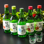 韓国肉料理・石鍋イニョン - チャミスル、ジョーウンデの韓国焼酎が豊富