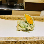 日本橋 蕎ノ字 - ☆うに大葉巻き（北海道）