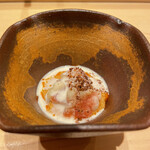 鮨 龍次郎 - あん肝に、無花果だっけ？に、白胡麻♡尿酸値あがる〜♡